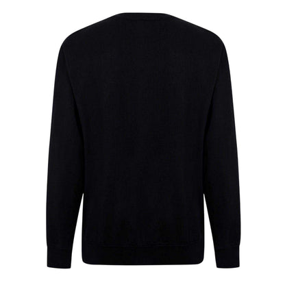 Black - Back - Replay Mens Logo Crew Neck Sweatshirt