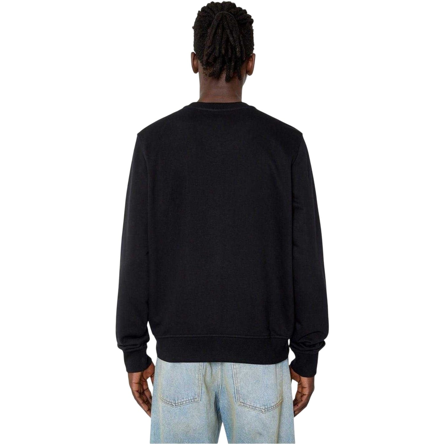 Black - Back - Diesel Mens Logo Crew Neck Sweatshirt