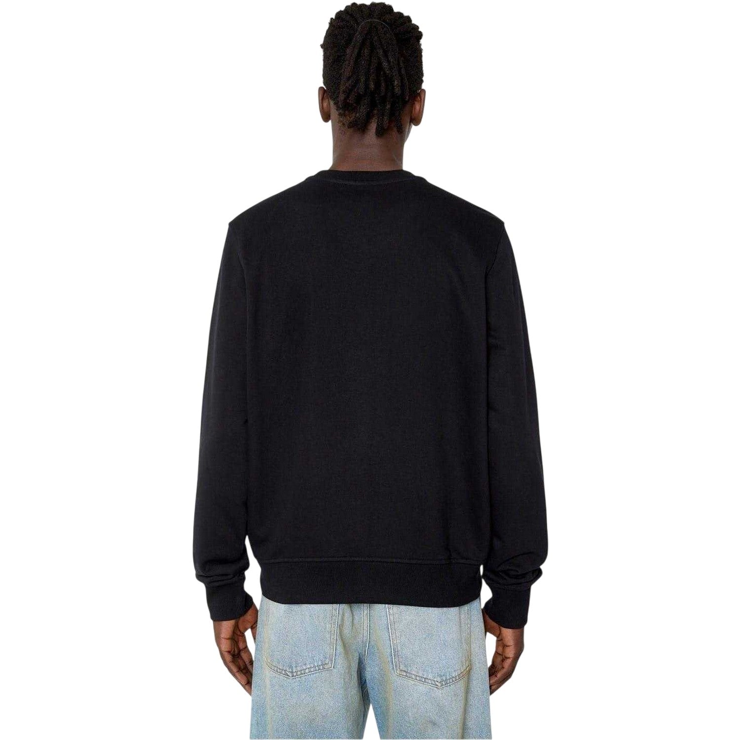 Black - Back - Diesel Mens Logo Crew Neck Sweatshirt