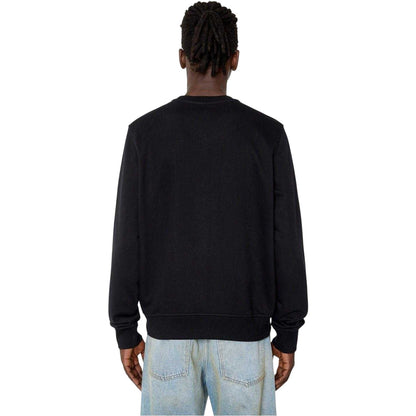 Black - Back - Diesel Mens Logo Crew Neck Sweatshirt