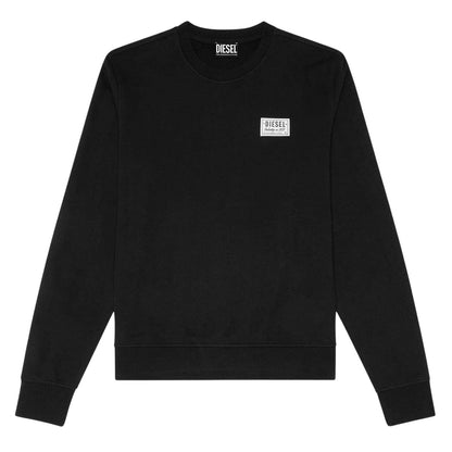 Black - Front - Diesel Mens Logo Crew Neck Sweatshirt