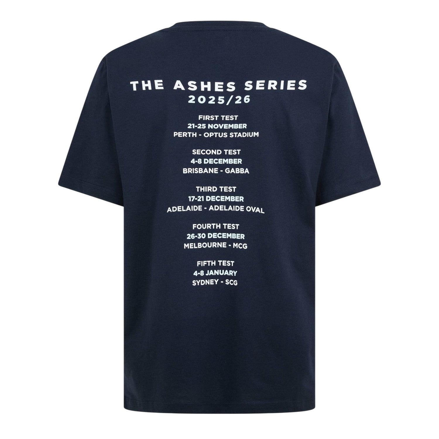 Navy - Back - Castore Mens Essentials 26-27 England Cricket T-Shirt