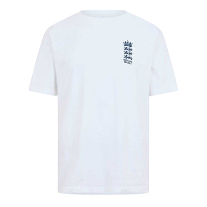 White - Front - Castore Mens Essentials 26-27 England Cricket T-Shirt