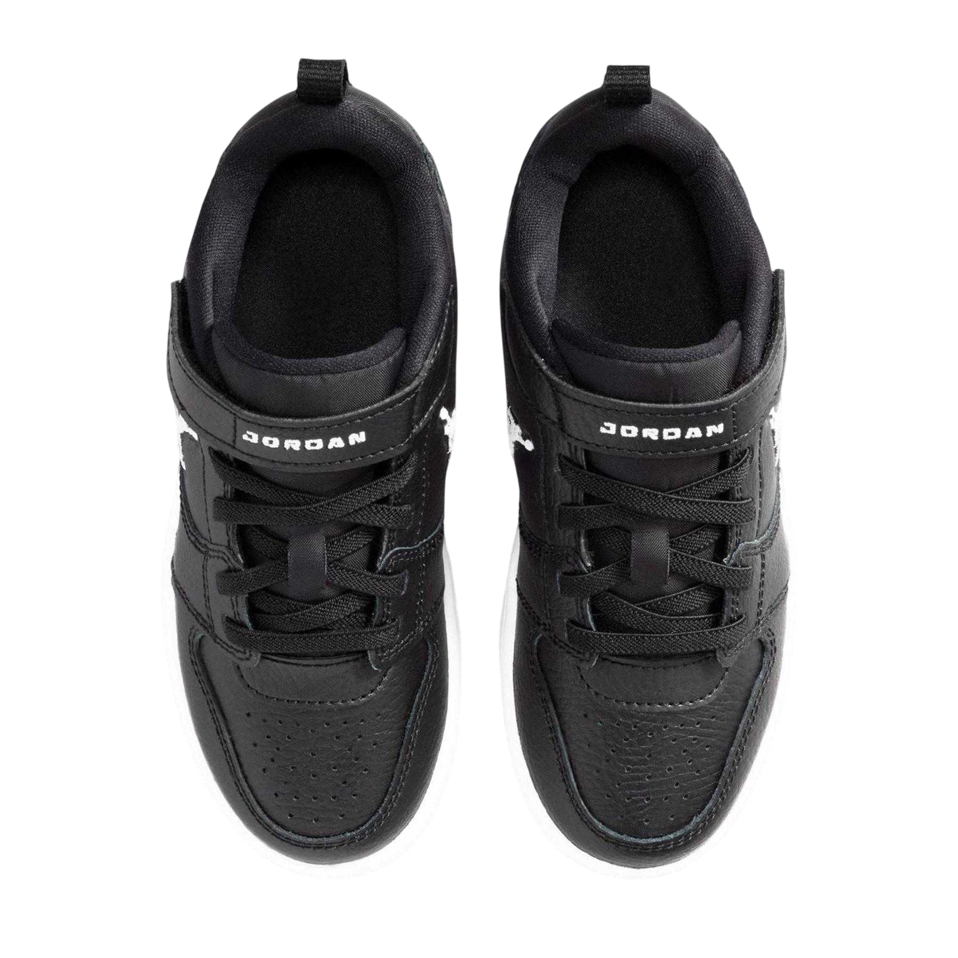 Black-White - Side - Nike Childrens-Kids Access Court Flat Trainers