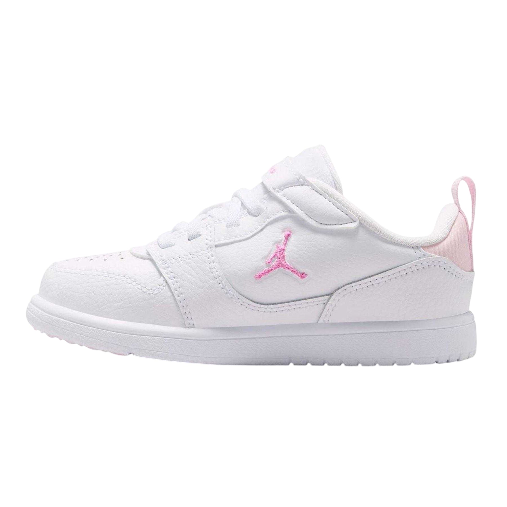 White-Pink - Back - Nike Childrens-Kids Access Court Flat Trainers