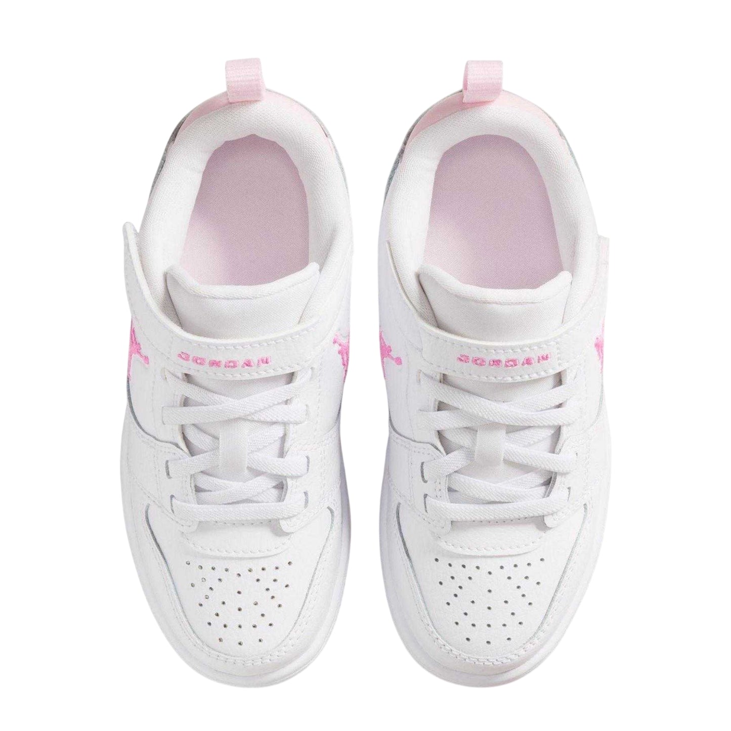 White-Pink - Side - Nike Childrens-Kids Access Court Flat Trainers