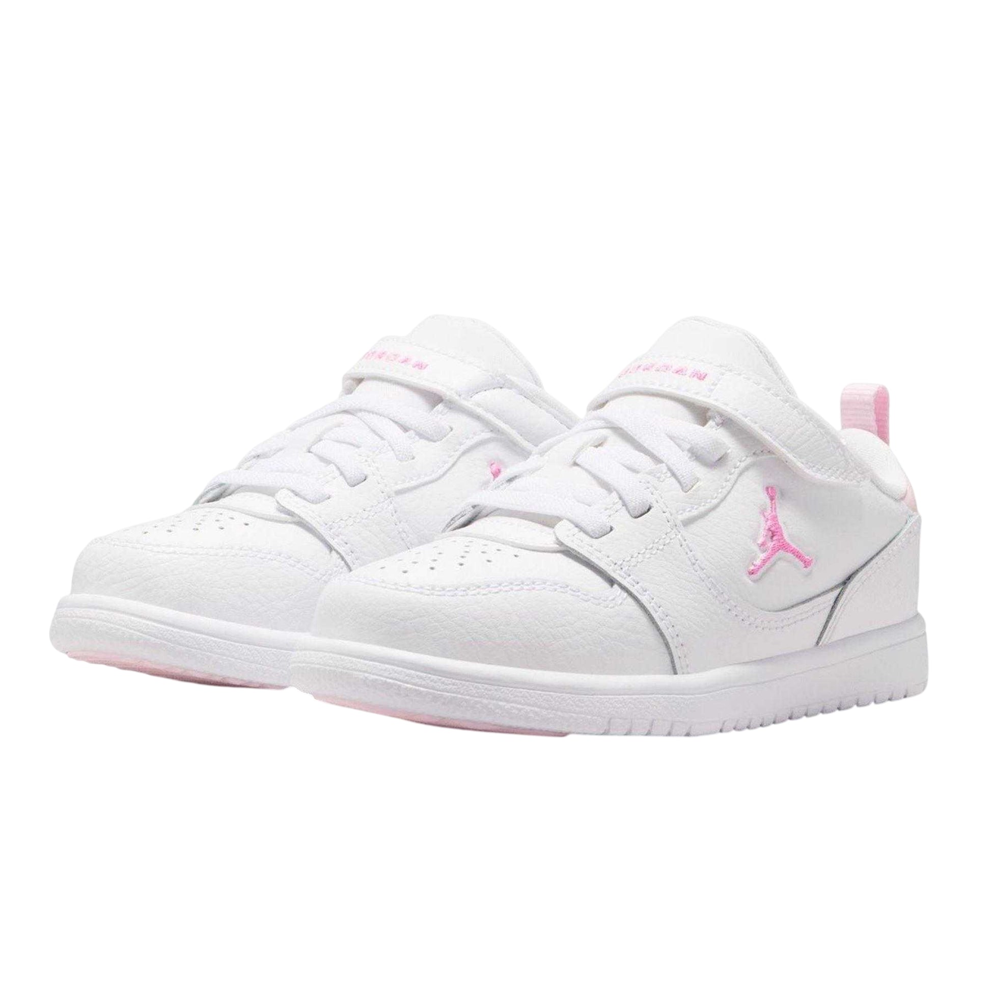 White-Pink - Lifestyle - Nike Childrens-Kids Access Court Flat Trainers