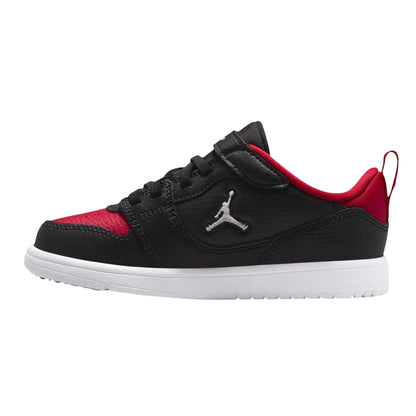 Black-Red - Back - Nike Childrens-Kids Access Court Flat Trainers