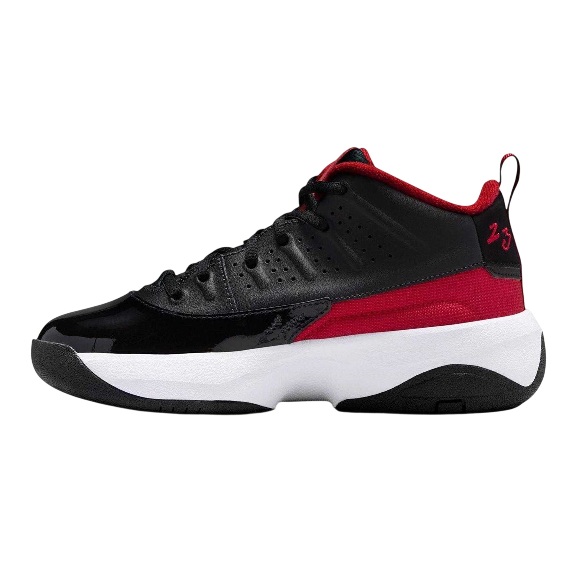 Black-Red - Back - Nike Childrens-Kids Air Jordan Max Aura 7 Basketball Shoes