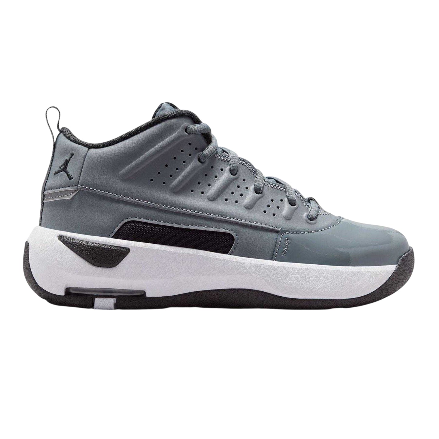 Cool Grey - Front - Nike Childrens-Kids Air Jordan Max Aura 7 Basketball Shoes