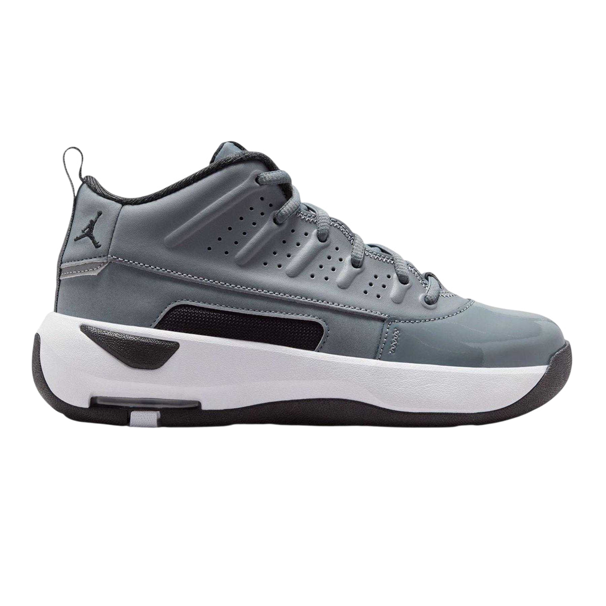 Cool Grey - Front - Nike Childrens-Kids Air Jordan Max Aura 7 Basketball Shoes