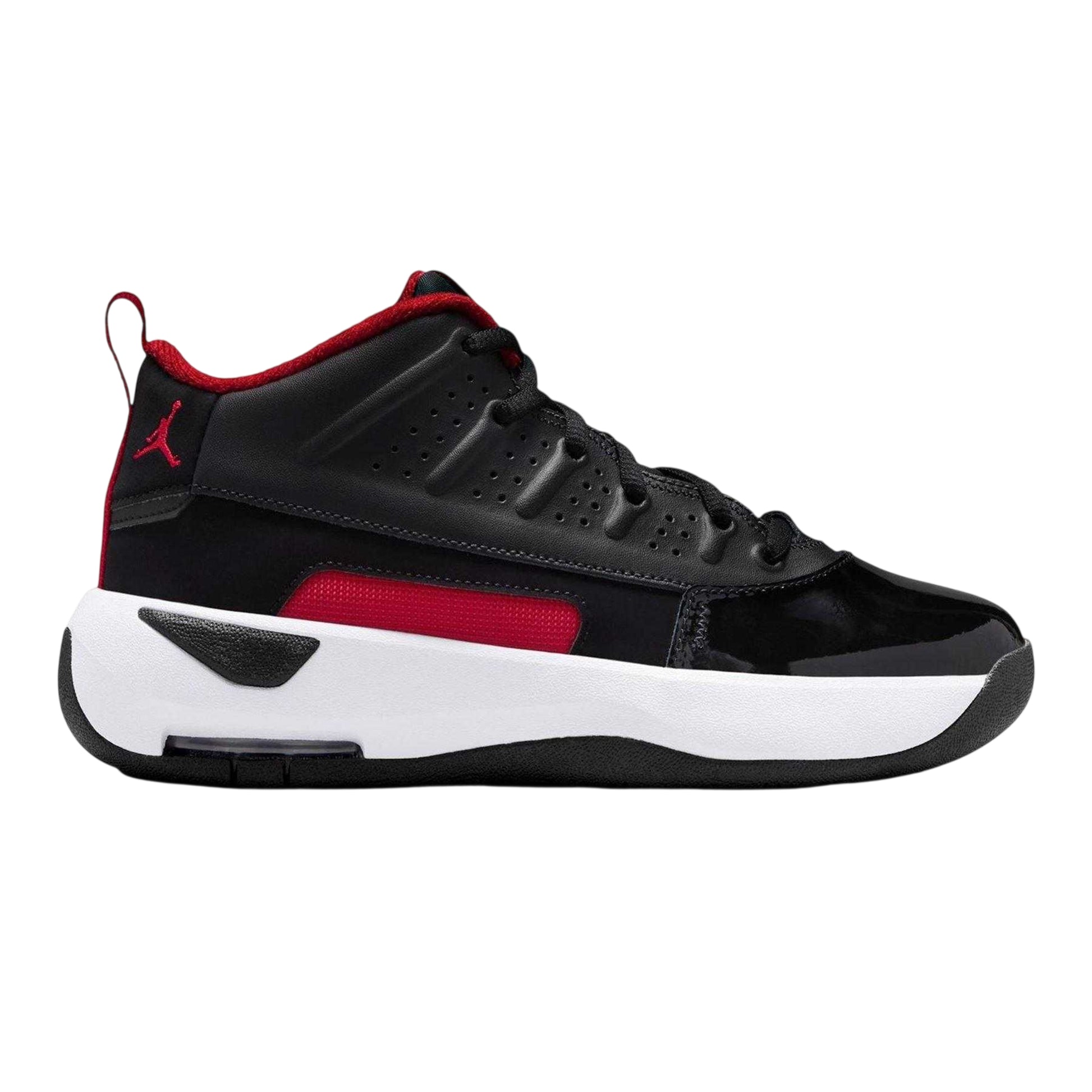 Black-Red - Front - Nike Childrens-Kids Air Jordan Max Aura 7 Basketball Shoes