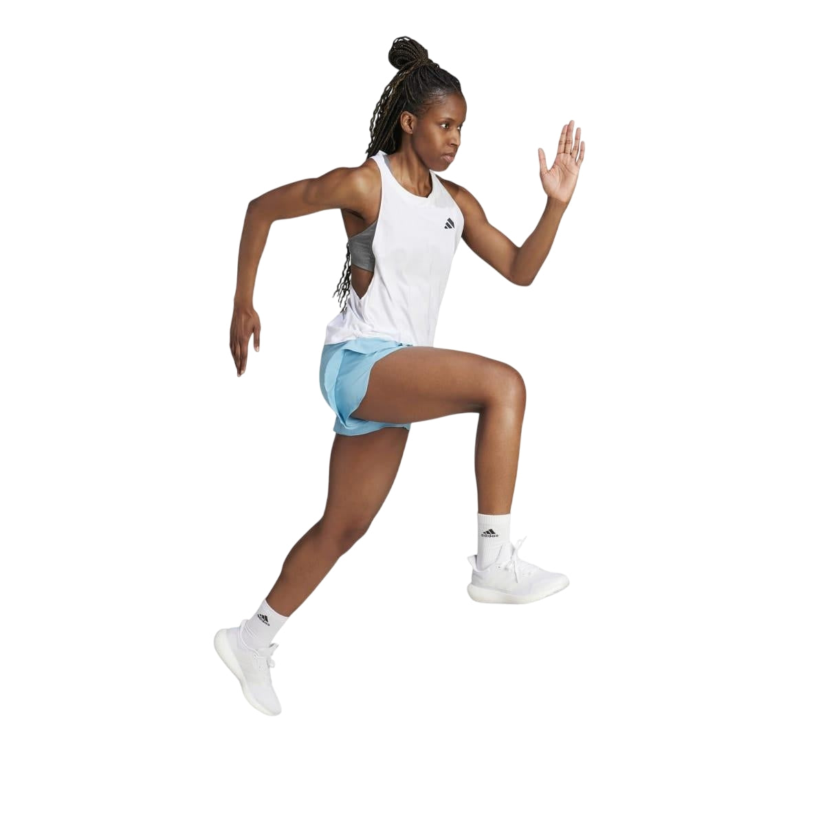 White - Pack Shot - Adidas Womens-Ladies Made To Be Remade Running Tank Top