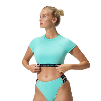 Arctic Glass - Side - Speedo Womens-Ladies Logo Crop Top