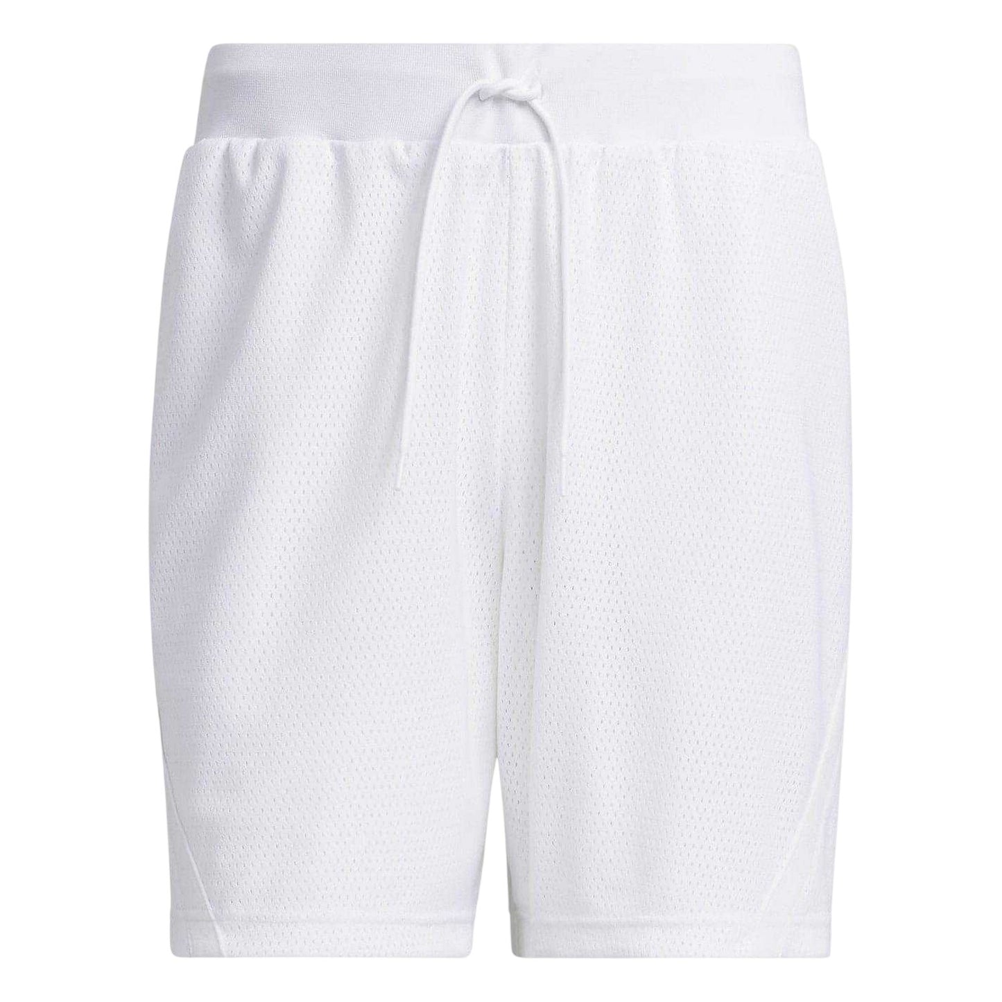 White - Front - Adidas Mens Mesh Basketball Shorts