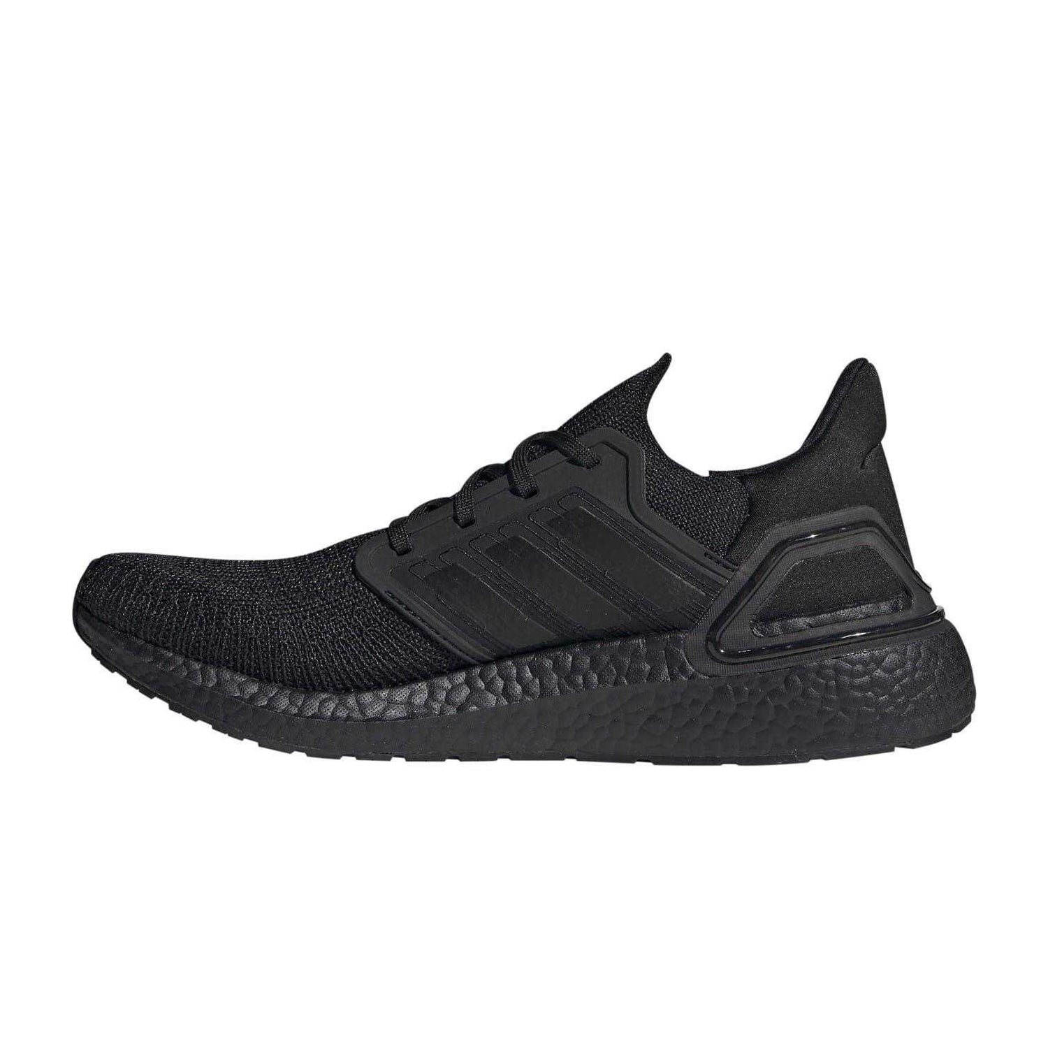 Black-Solar Red - Side - Adidas Mens Ultraboost Stripes Lace Up Trainers