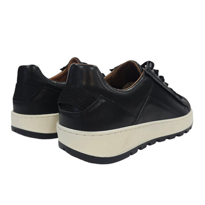 Black - Back - Nicholas Deakins Mens Gilmore Leather Lace Up Trainers