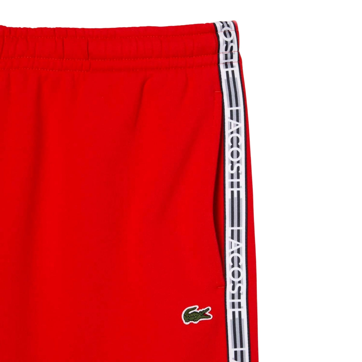 Orange - Side - Lacoste Mens Flannel Shorts
