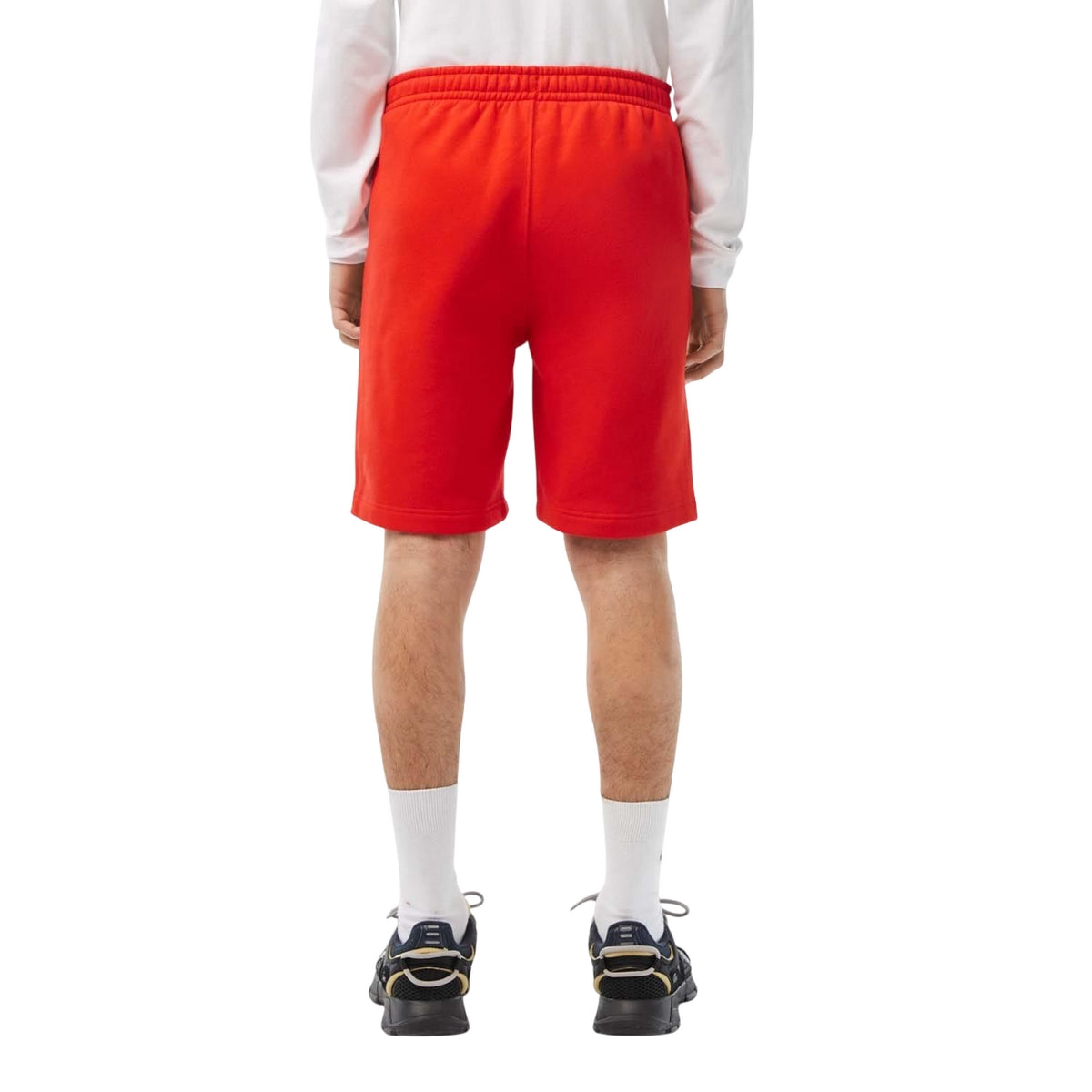 Orange - Back - Lacoste Mens Flannel Shorts