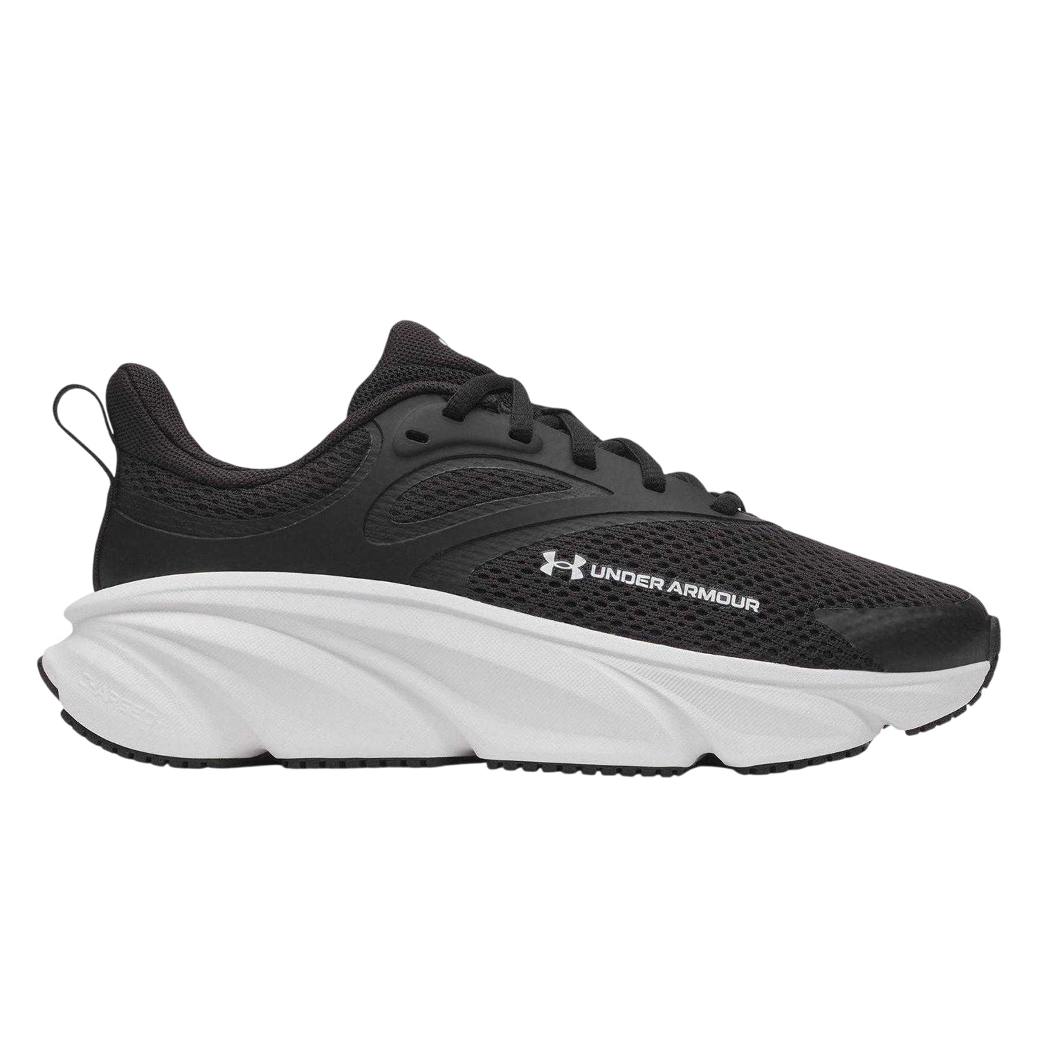 Black-White - Front - Under Armour Childrens-Kids Rogue 6 Trainers