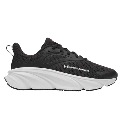 Black-White - Front - Under Armour Childrens-Kids Rogue 6 Trainers