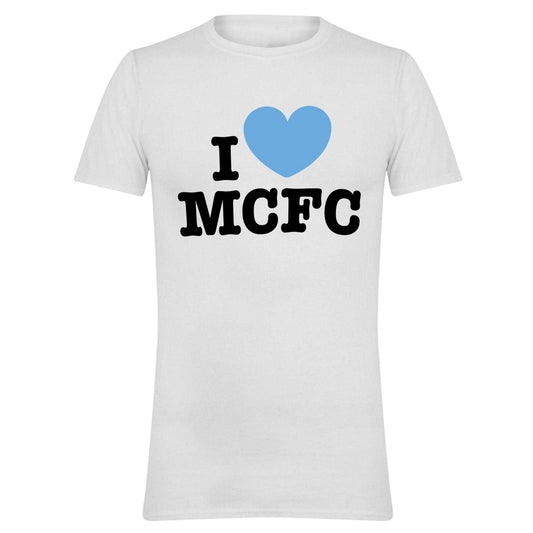 White - Front - AWD Mens I Love MCFC T-Shirt