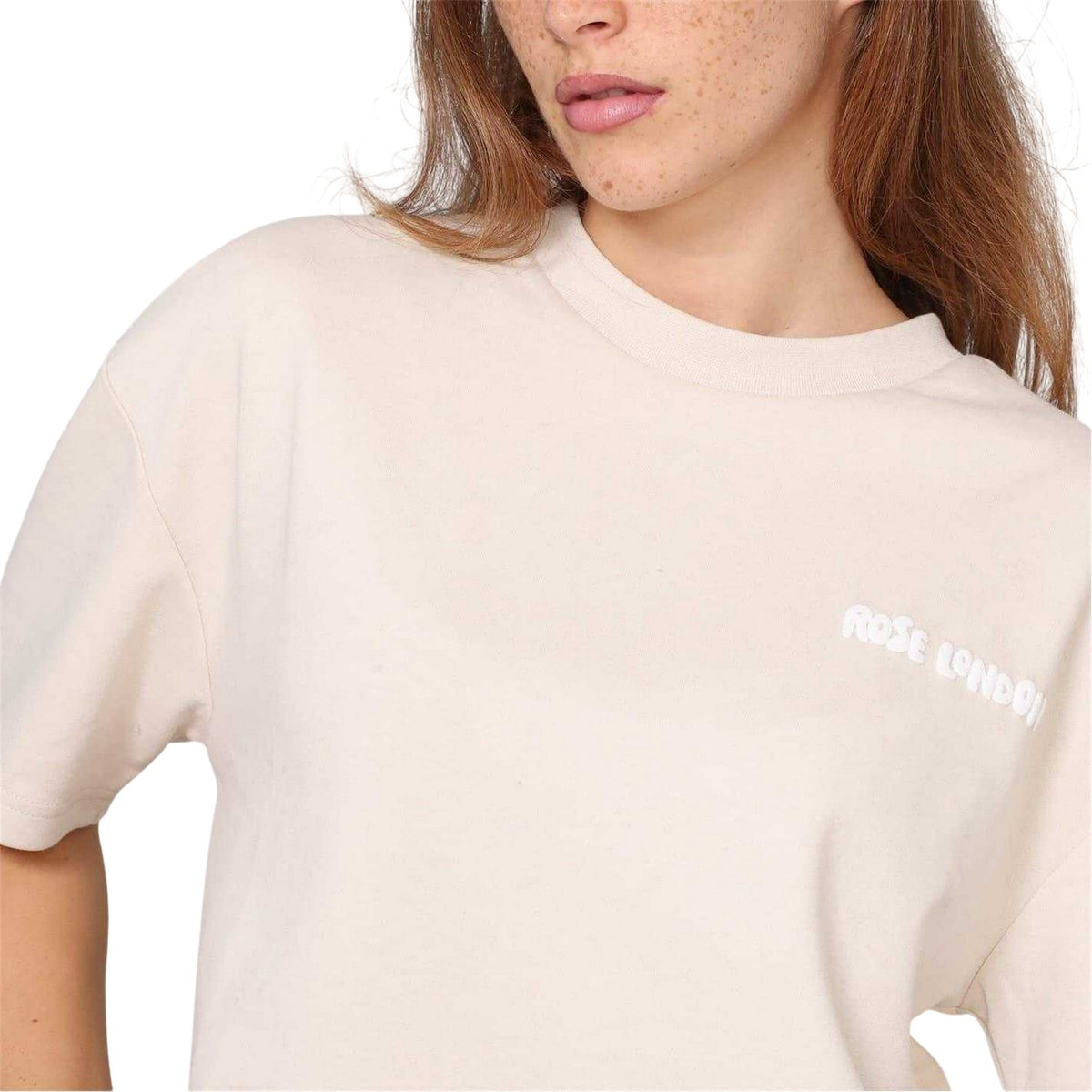 Summer Sand - Side - Rose London Womens-Ladies Authentic Crop T-Shirt