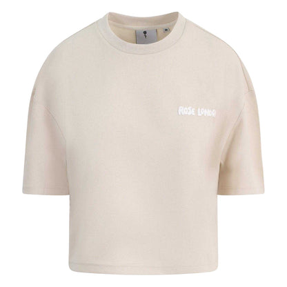 Summer Sand - Front - Rose London Womens-Ladies Authentic Crop T-Shirt