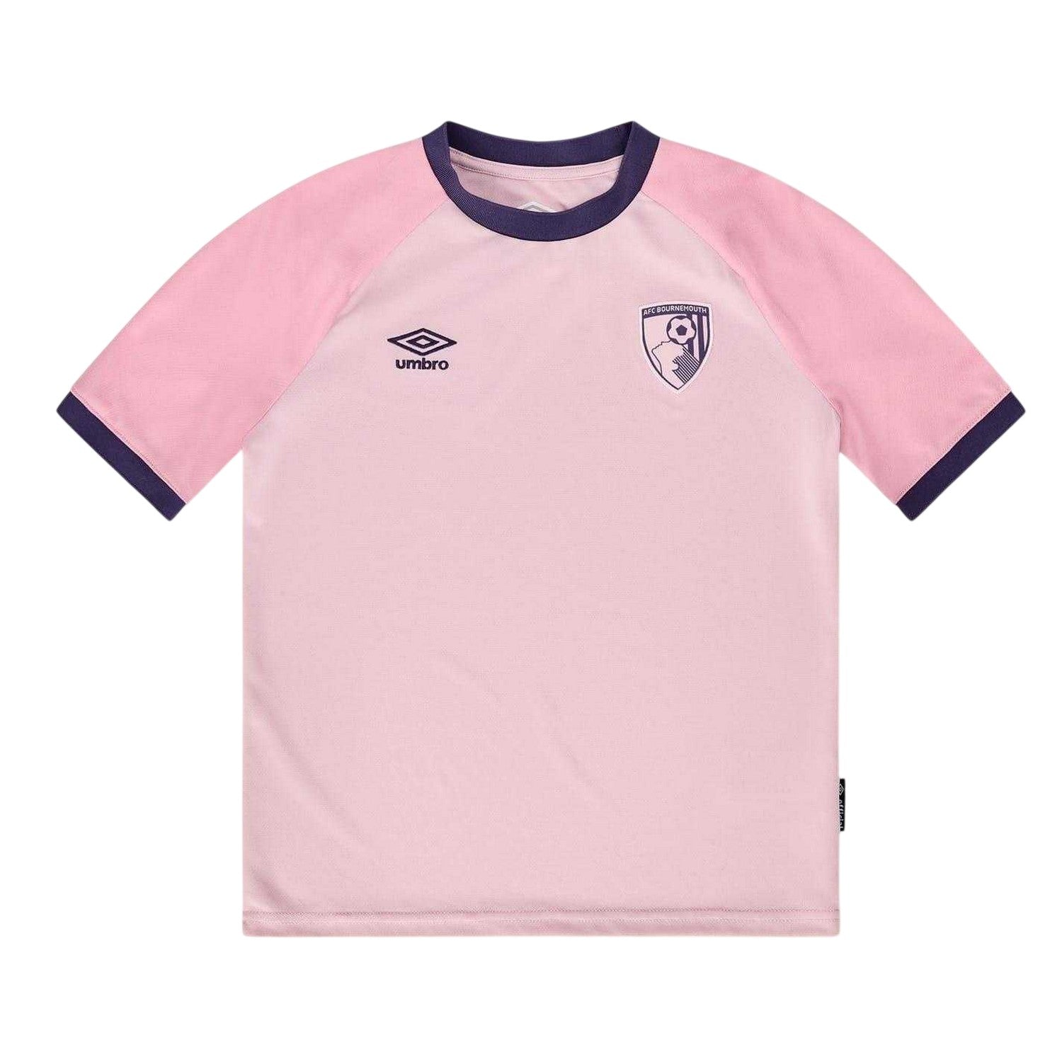 Pink - Front - Umbro Childrens-Kids AFC Bournemouth Raglan T-Shirt