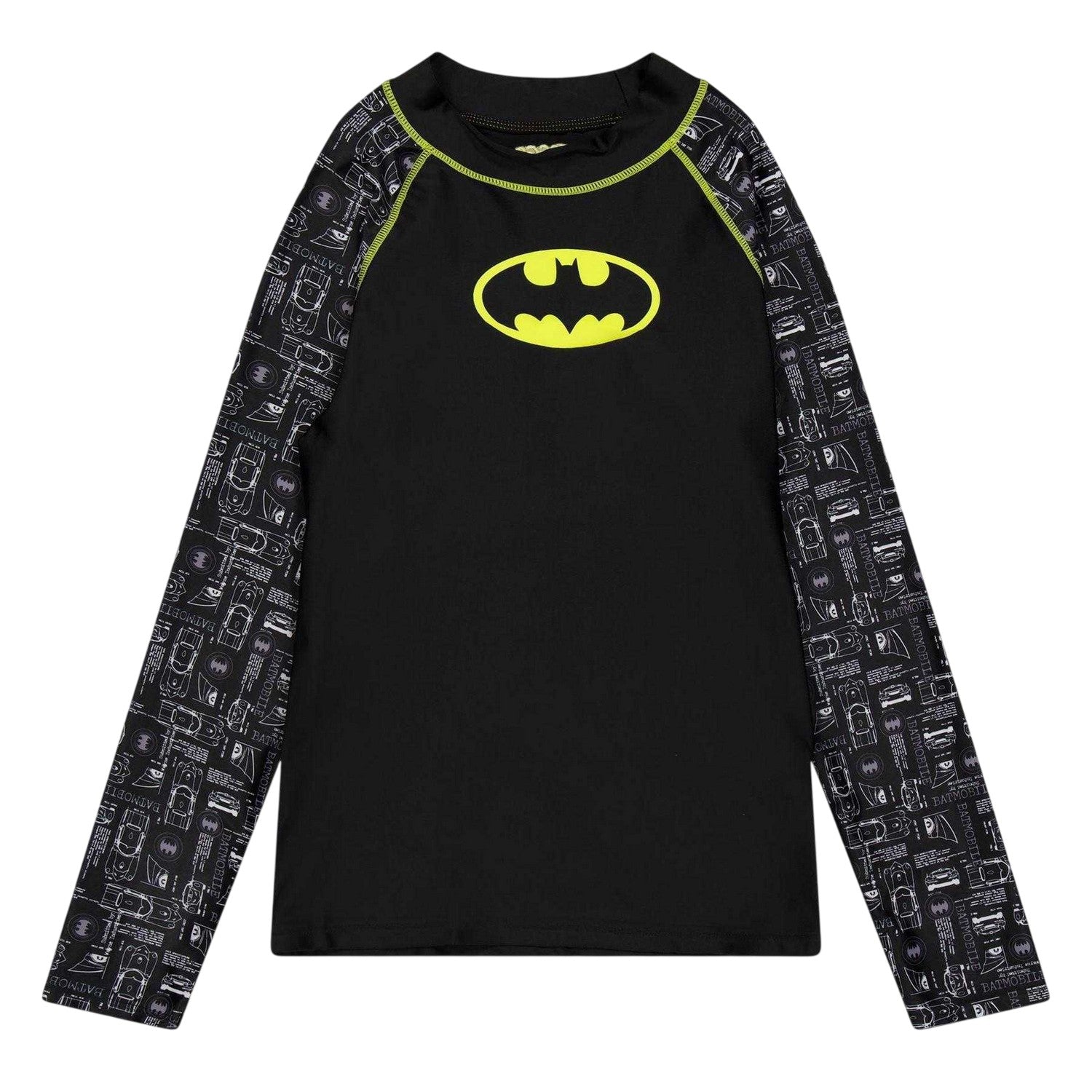 Black - Front - Zoggs Childrens-Kids Batman Sun T-Shirt