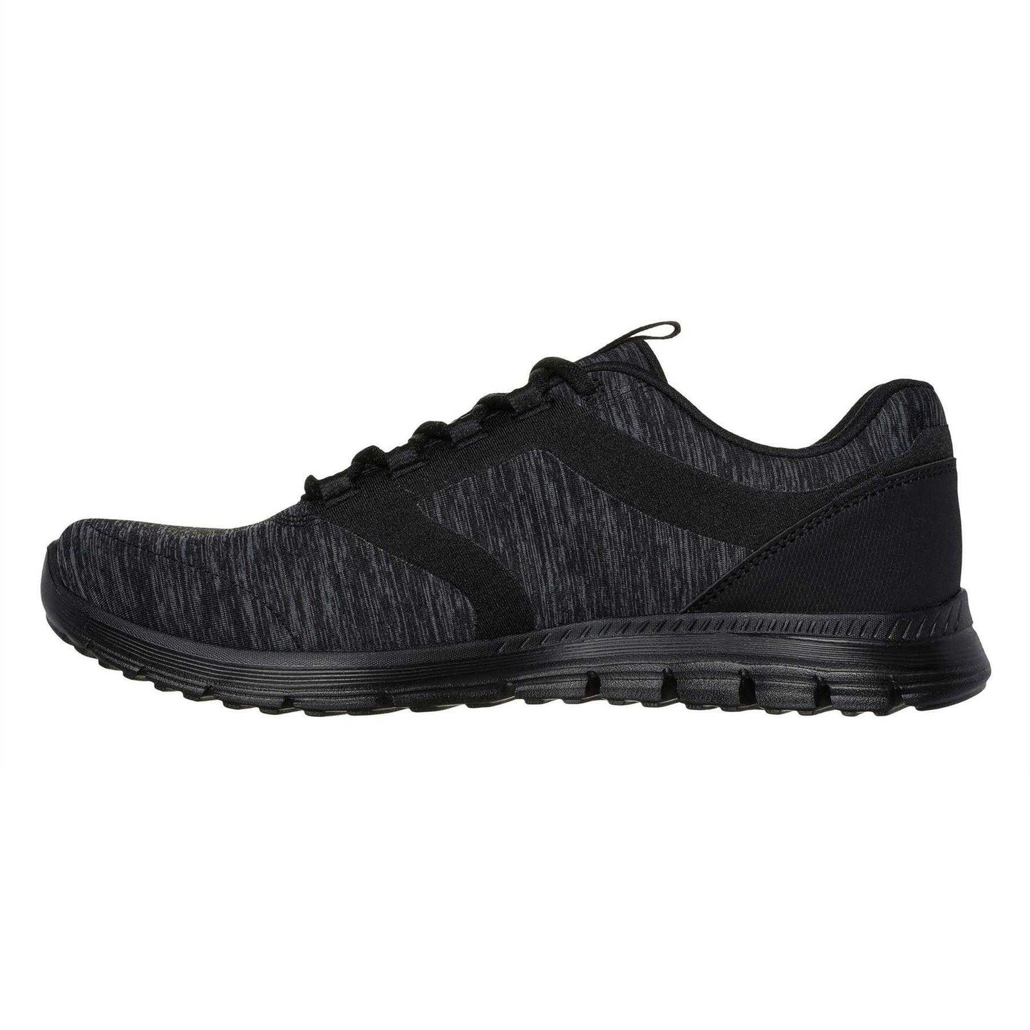 Black - Back - Skechers Womens-Ladies Luminate Trainers