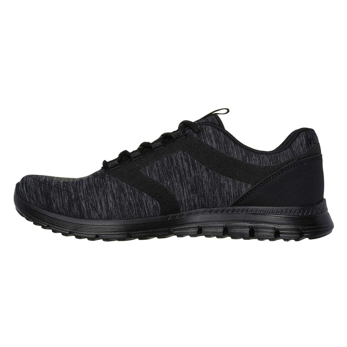 Black - Back - Skechers Womens-Ladies Luminate Trainers