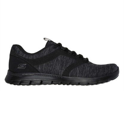 Black - Side - Skechers Womens-Ladies Luminate Trainers