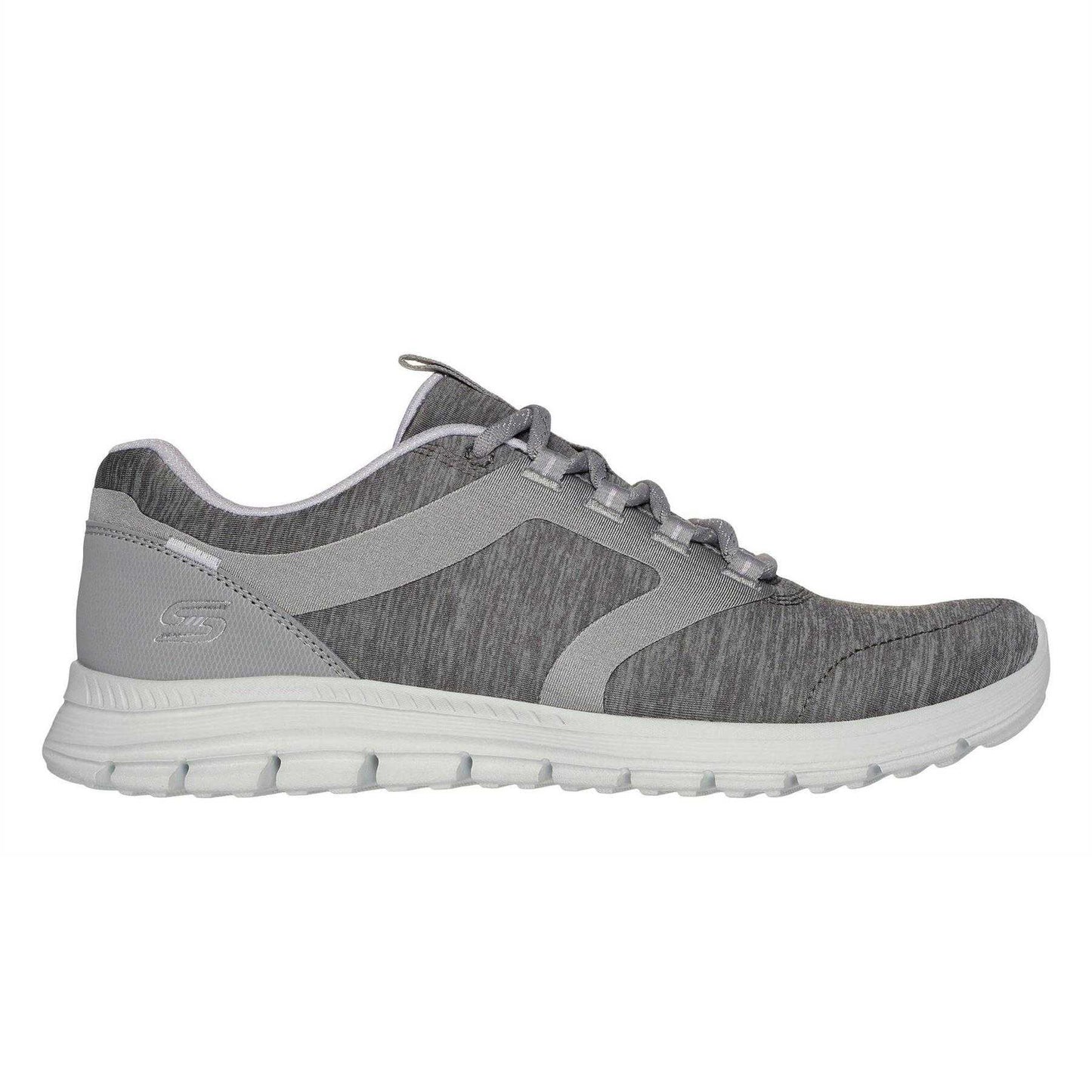 Grey - Side - Skechers Womens-Ladies Luminate Trainers