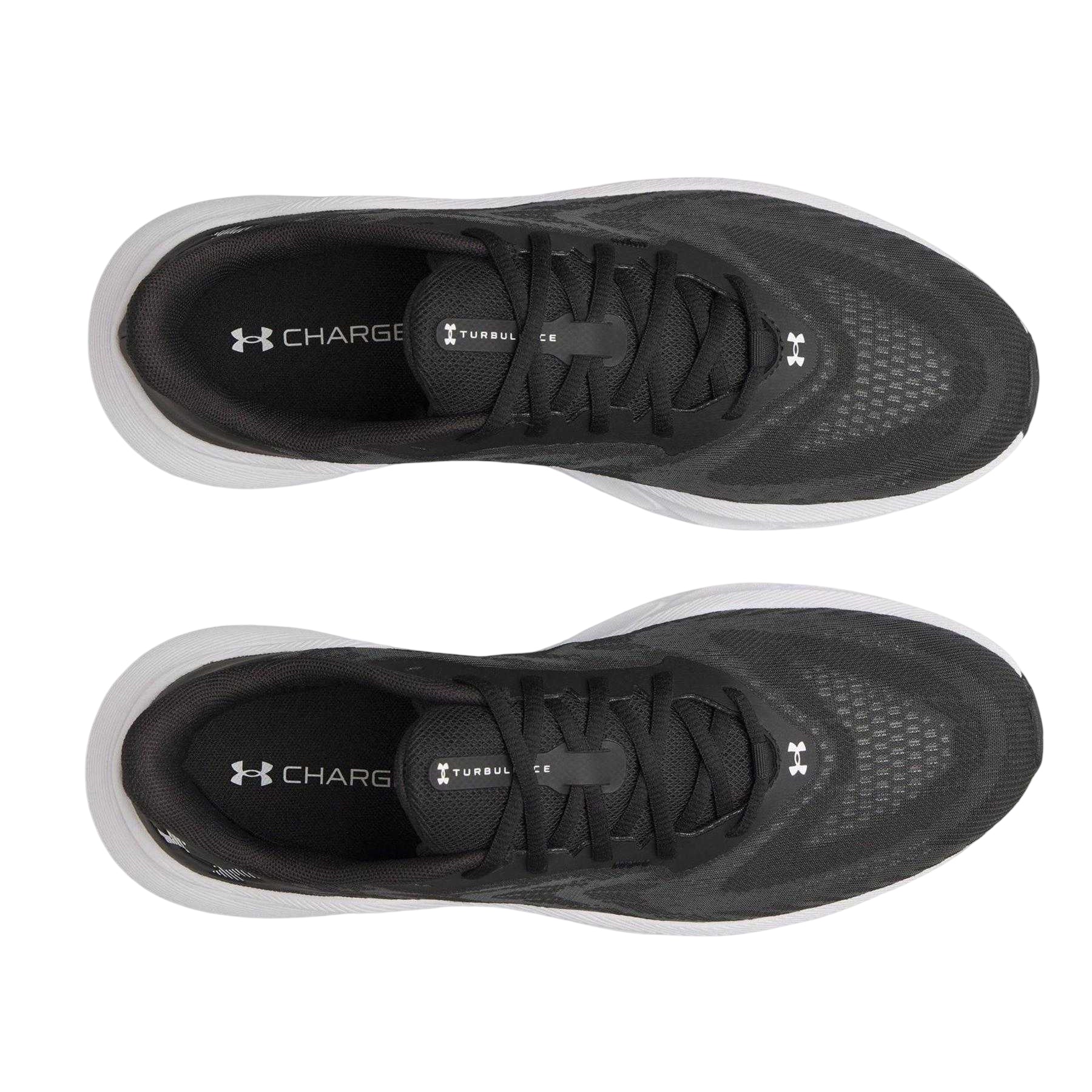 Black-White - Side - Under Armour Mens Running Shoes