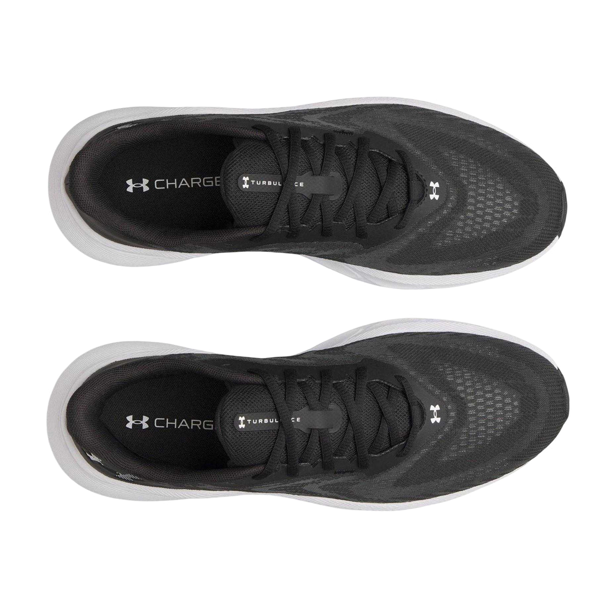 Black-White - Side - Under Armour Mens Running Shoes