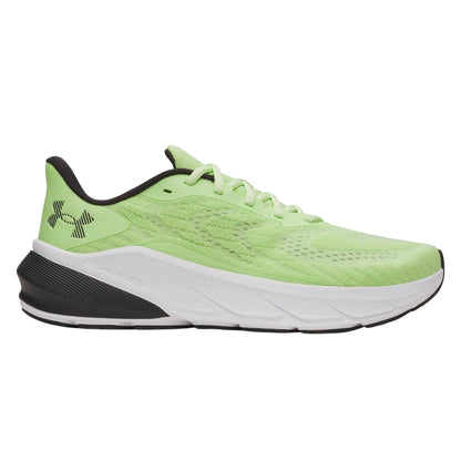 Lime-Black - Front - Under Armour Mens Running Shoes