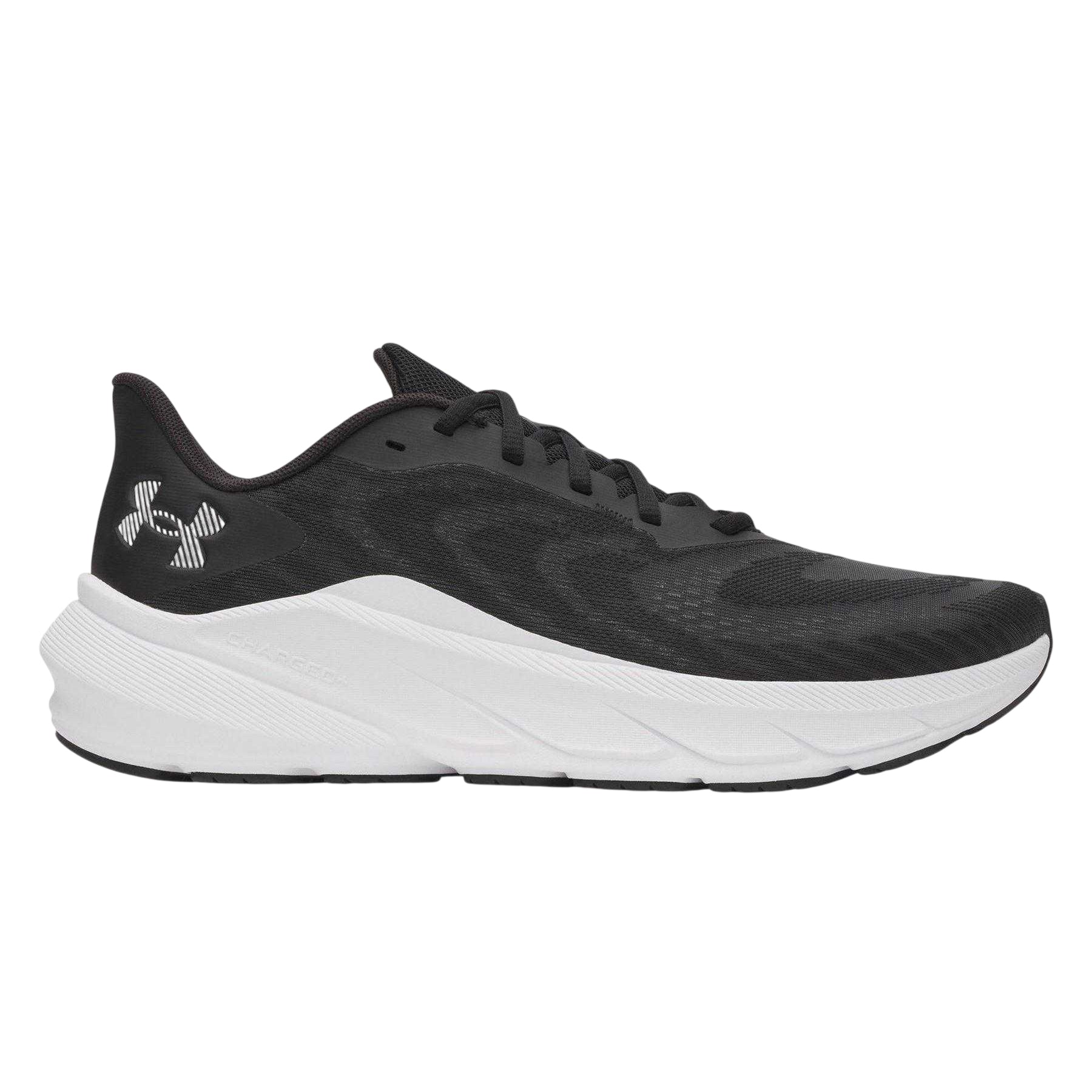 Black-White - Front - Under Armour Mens Running Shoes