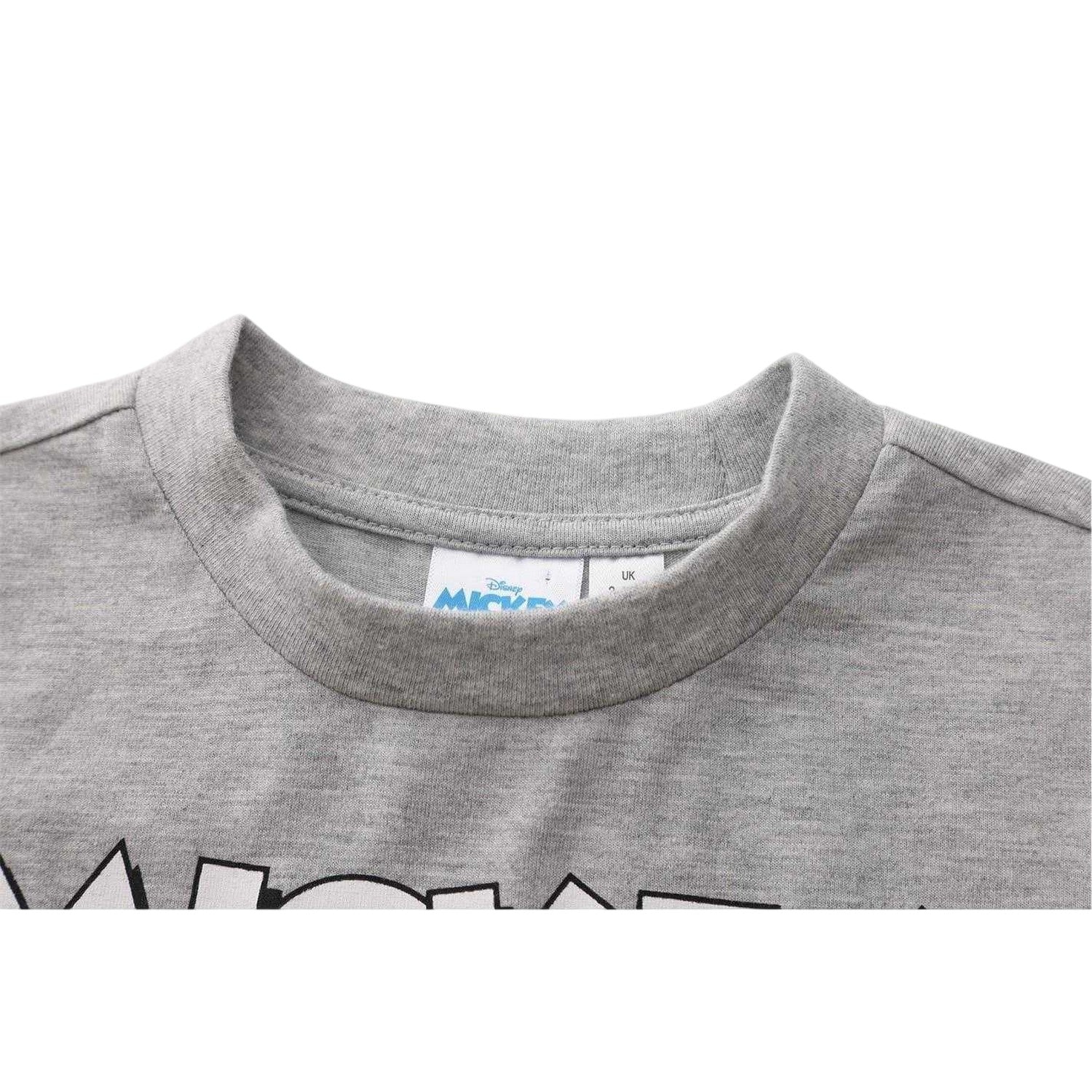 Grey - Side - Disney Childrens-Kids Mickey Mouse T-Shirt