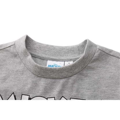 Grey - Side - Disney Childrens-Kids Mickey Mouse T-Shirt