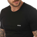 Black-Navy-Red - Pack Shot - Hugo Mens Logo T-Shirt (Pack of 3)