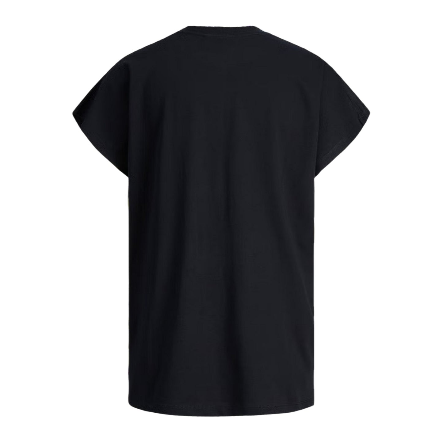 Black - Back - JJXX Womens-Ladies Plain Boxy Sleeveless T-Shirt