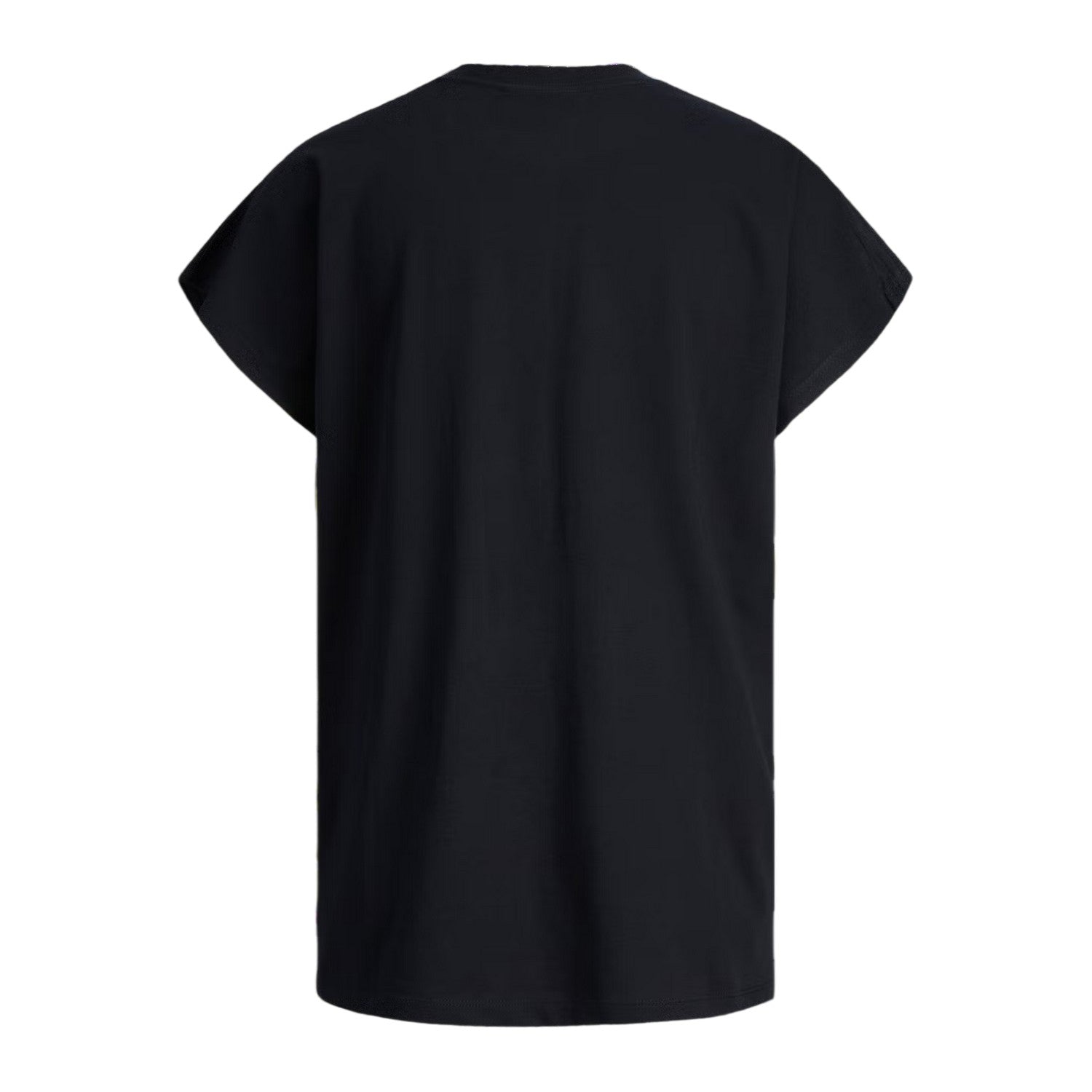 Black - Back - JJXX Womens-Ladies Plain Boxy Sleeveless T-Shirt
