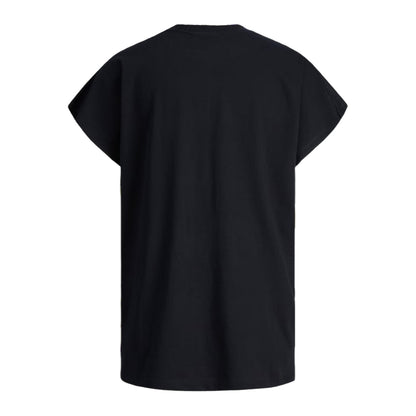 Black - Back - JJXX Womens-Ladies Plain Boxy Sleeveless T-Shirt