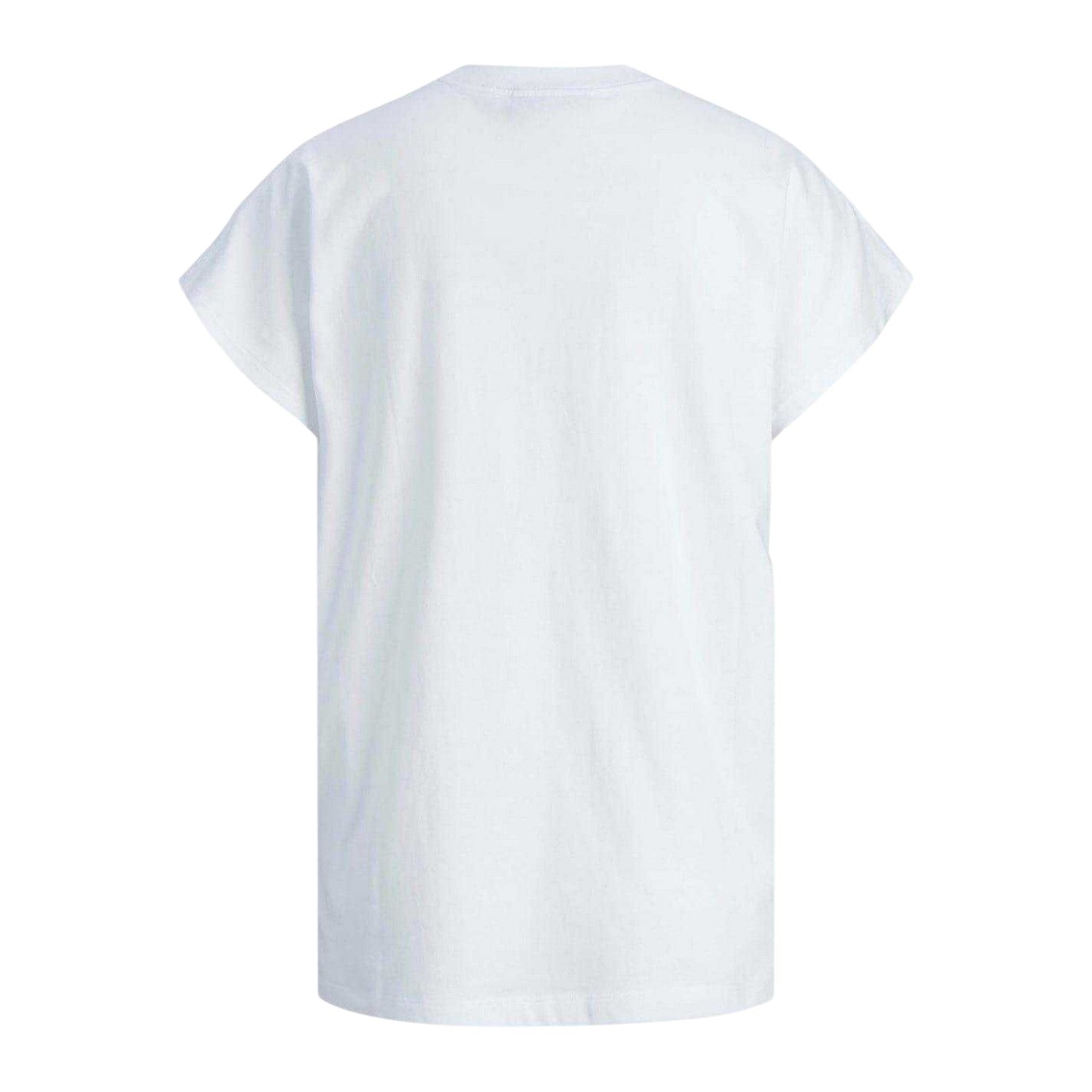 Bright White - Back - JJXX Womens-Ladies Plain Boxy Sleeveless T-Shirt