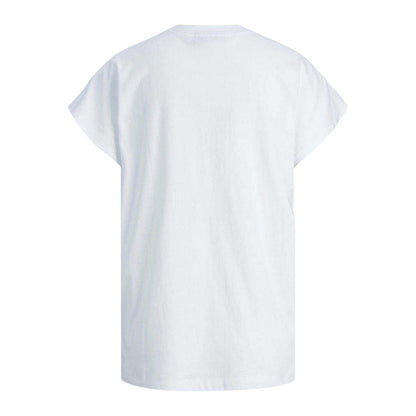 Bright White - Back - JJXX Womens-Ladies Plain Boxy Sleeveless T-Shirt