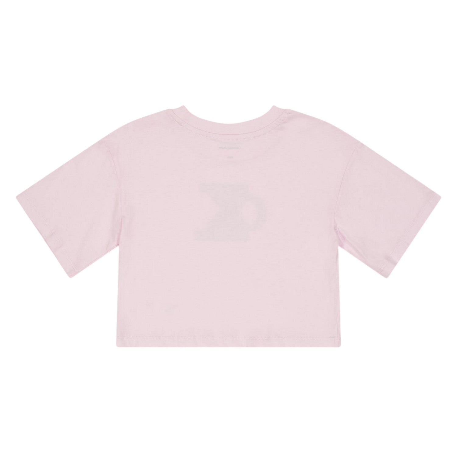 Pearl Pink - Back - Calvin Klein Childrens-Kids Embroidered Logo Cropped T-Shirt