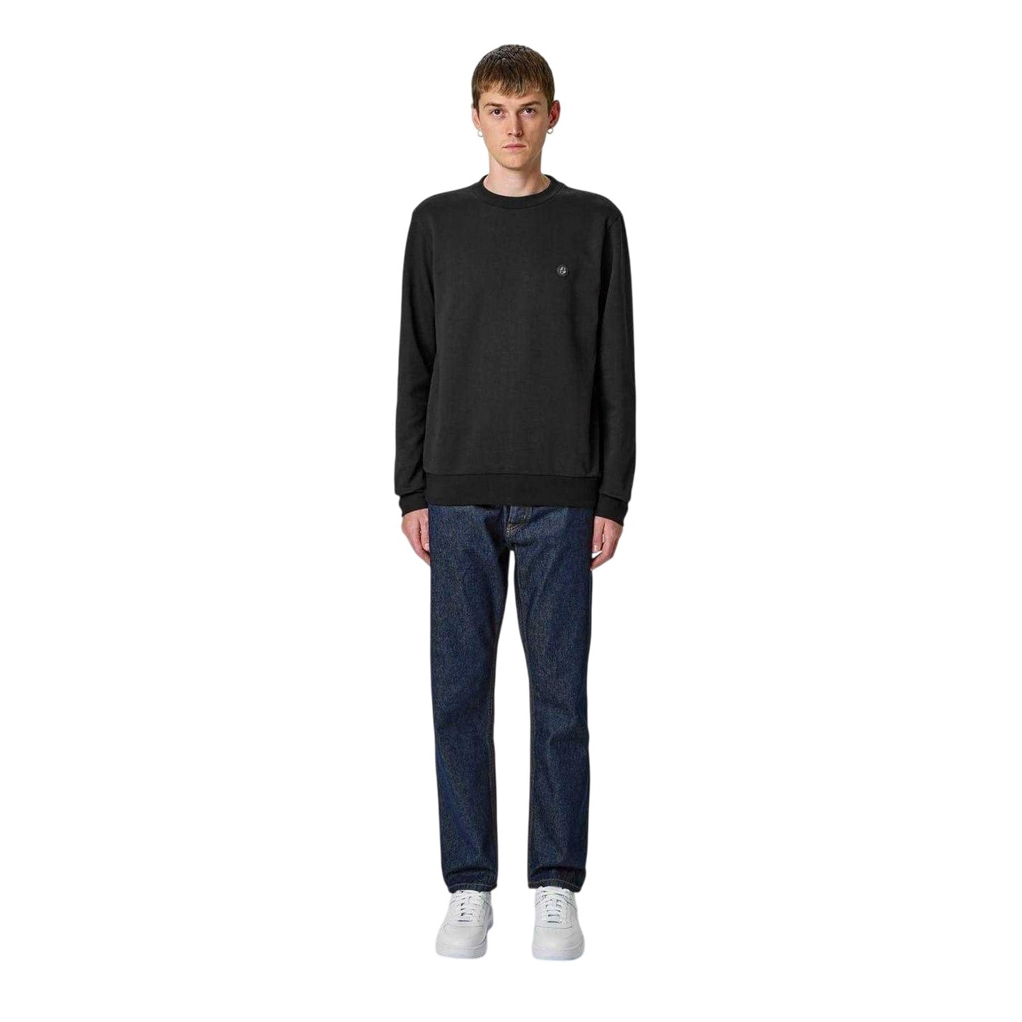 Black - Lifestyle - Boss Mens Patch Crew Neck Sweatshirt