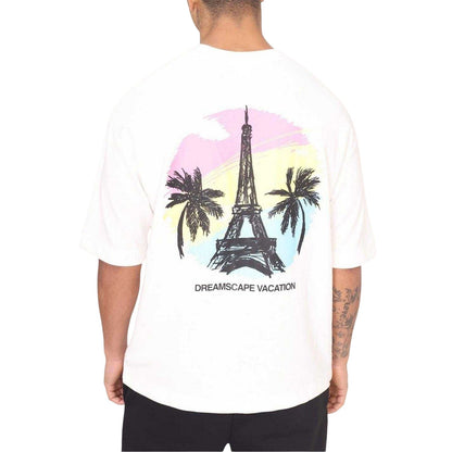 Off White - Back - Rose London Mens Dreamscape T-Shirt