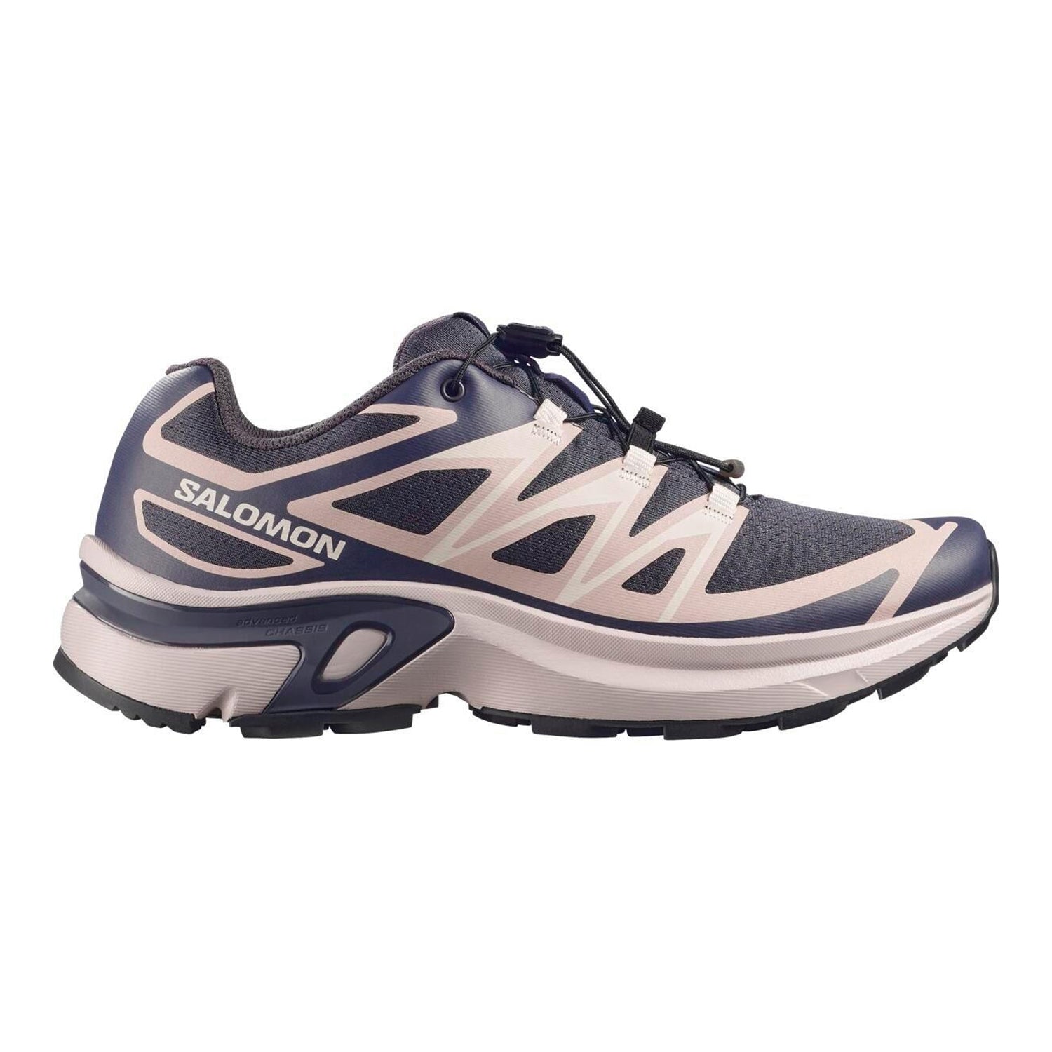 Nine Iron-Rose - Side - Salomon Womens-Ladies EVR Low Cut Trainers